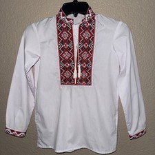 Embroidered shirt for a boy with a long sleeve, Vyshyvanka, Ukraine boys 7/8