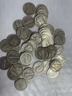 lot of 50 silver mercury dimes roll
