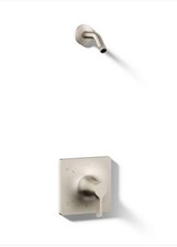 KOHLER Venza TS28128-4-BN 1-Handle Shower Faucet Trim Kit in Brushed Nickel