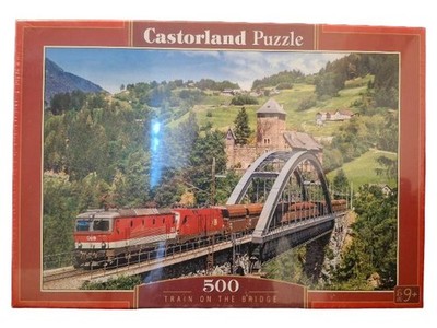 Castorland Puzzle Train on the Bridge Zug Brücke Landschaft 500 Teile