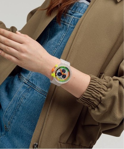 NEON JELLY SB02K100 Armbanduhr Oversize Retro Weiß Analog Free Size Unisex - Bild 7 von 8