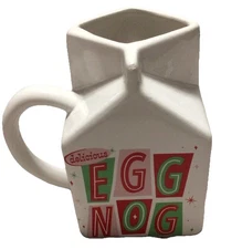 2024 Target Bullseye Ceramic Milk Carton Shaped EGG NOG Mug Set Of 3 NEW