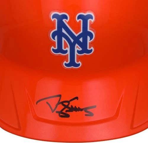 Casco de bateo Darryl Strawberry Mets firmado cromo Rawlings Mach Pro réplica Foto 2 de 2