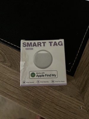 Smart Bluetooth Tracker Tag, Works with Apple Find My APP - Gray/White