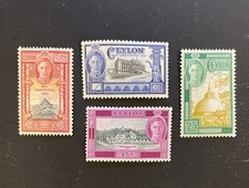 Ceylon, 1947 KGVI New Constitution Set Of 4 Mint Lightly Hinged.