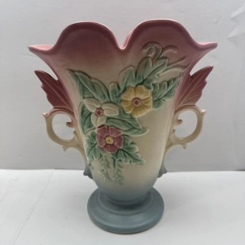 Vintage Hull Art USA Wildflowers Double Handled Vase Planter W-9-8-1/2