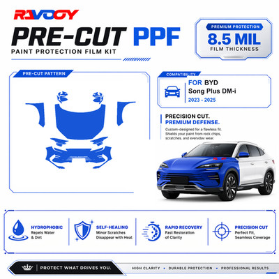 Precut PPF Clear Bra Kit For BYD Song Plus DM-i 2023-2026 Paint Protection Film