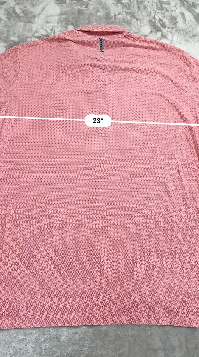 Johnnie-O Men's Polo Shirt Size XL Pink Diamante El Cardonal Tiger Woods EUC View 4