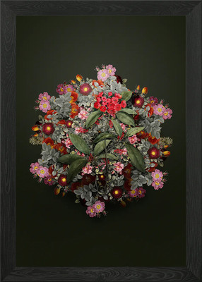Mountain Laurel Floral Wreath Arran Framed Wall Art Poster Canvas Print Picture