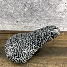 Mongoose BMX Bike Seat Saddle Padded White Allover Print Logo Sofa Mid School