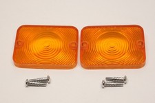 Pair Nors 1963 Ford Fairlane Falcon Parking Lamp Light Amber Lenses C3dz-13208-a