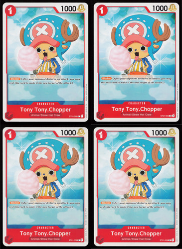 4x One Piece ST01-006 C Tony Tony.Chopper - ENG - Regular - Playset - TCG - NM