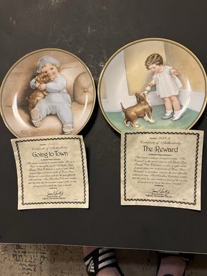 Set Of 2 Bessie Pease Gutmann Plate 1987 The Hamilton Collection