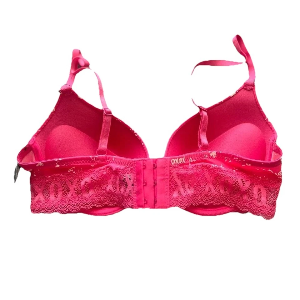 XOXO Sujetador Íntimo Mujer 34C Sexy Push Up Acolchado Corazones Femeninos Amor Rosa Nuevo Foto 3 de 4