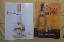 GOLSCHLAGER 1994 VTG PRINT AD Cinnamon Schnapps Evan Williams Honey Bourbon Ad