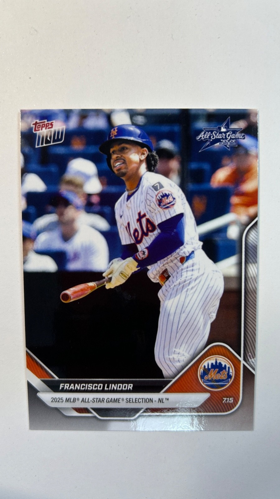 Francisco Lindor 2025 Topps Now All-Star Game #ASG-FL New York Mets