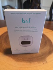 BRIL UV Toothbrush Sanitizer Sterilizer Rechargeable White Open Box FREE SHIP