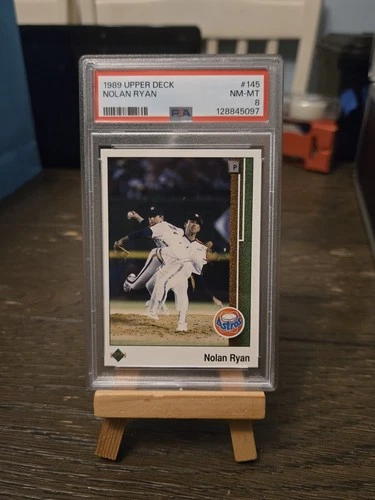1989 Upper Deck Nolan Ryan Baseball Card #145 PSA 8 Rangers All Star HOF
