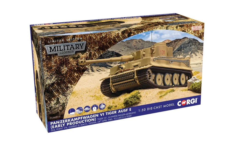 Corgi 1:50 German Tiger I Ausf. E Heavy Tank - "Red 131", CC60515 - Image 3 of 3