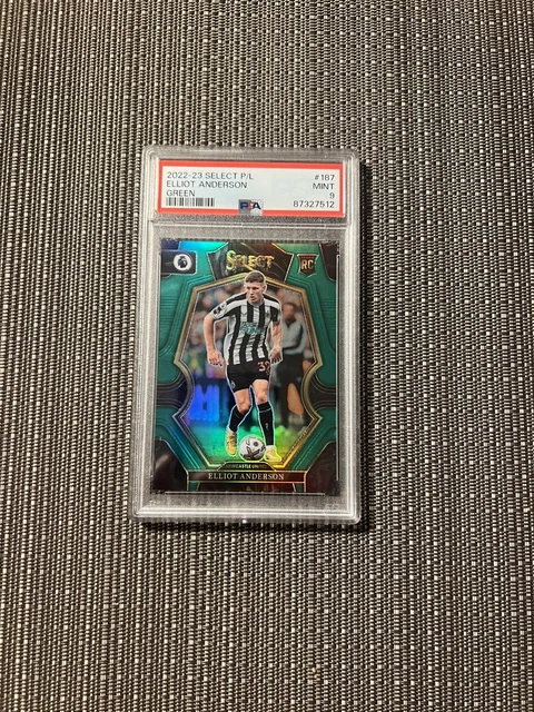 2022-23 Panini Select  Premier League Elliot Anderson ROOKIE RC /5 GREEN PSA 9