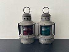 KILBORN & SAUER CO. FAIRFIELD, CONN. - NAUTICAL MARINE LANTERNS RED & GREEN LENS