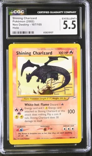 CGC 5.5 Shining Charizard 2002 Neo Destiny 107/105 Holo Pokemon Card