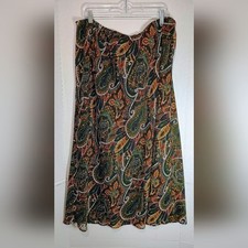 Vintage Cato Multicolor Paisley A-Line Skirt Size 22/24