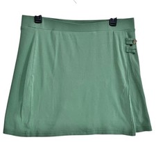 JONES NEW YORK Skort Womens Size Medium Green Faux Wrap Easy Pull On Knit