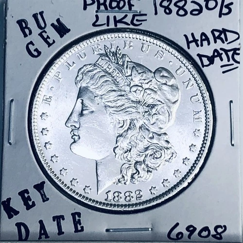 1882 O/S BU GEM MORGAN SILVER DOLLAR UNC MS+++ U.S. MINT RARE KEY COIN 6908