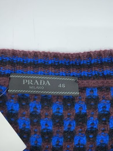 PRADA / Knit sweater (thick) / Size 46 / Wool / Blue / All-over pattern / UMA591 thumbnail 3