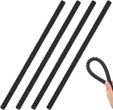 4 Pcs Oven Rack Protectors Heat Resistant Silicone Oven Shelf Edge Guards Black
