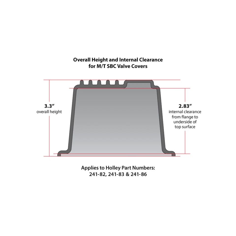 Cubiertas de válvula de aluminio retro Holley Performance 241-83 M/T Foto 4 de 4