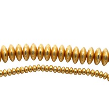 Gold Finish E-coated Copper Brushed Disc Beads with Center Hole 6mm, 8mm, 10mm,