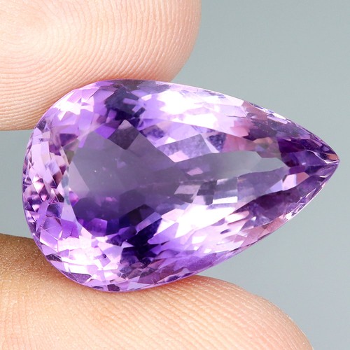 Pear Unheated Purple Amethyst Uruguay 22.36ct 22x14.5mm No USA Import Fees - Picture 2 of 13