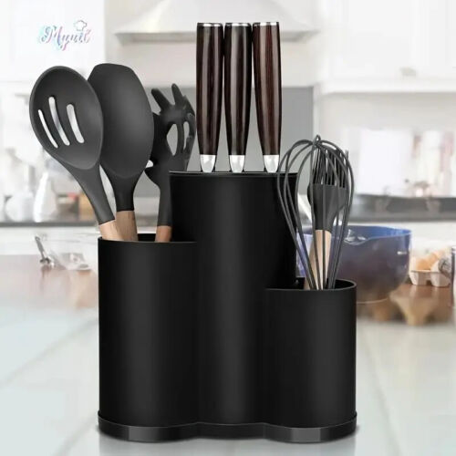1in3 Knife Holder Knife Block Rack Kitchen Organisation Cutlery Set Storage - Picture 4 of 8