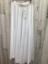 New White Small and Medium Adult 35 Inch Circle Skirt