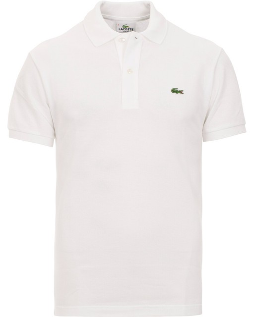 white lacoste polo