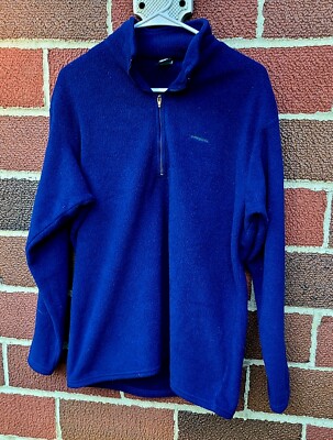 トップス Patagonia Capilene Fleece Pullover L Patagonia Men's Large Capilene 1/4 Zip Fleece Pullover Blue