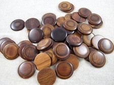 50 LACQUERED WOOD DISC / CIRCLES ~ 1 3/4" ACROSS ~ CRAFTS / JEWELRY / PENDANTS