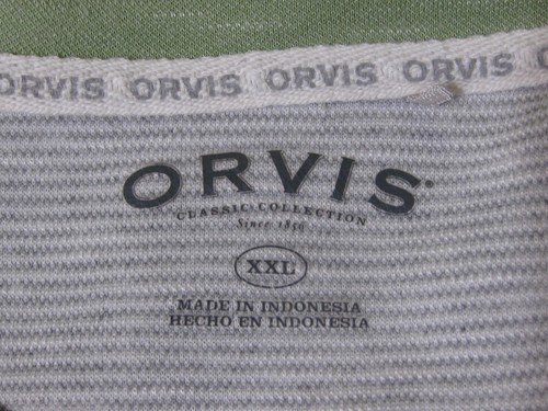 Orvis Long Sleeve T Shirt Rayon Polyester Blend Light Green Men's Size 2XL - Picture 5 of 11