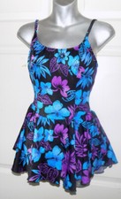 Vintage 70s Maxine of Hollywood Swim Suit Bathing Suit Floral Size 10