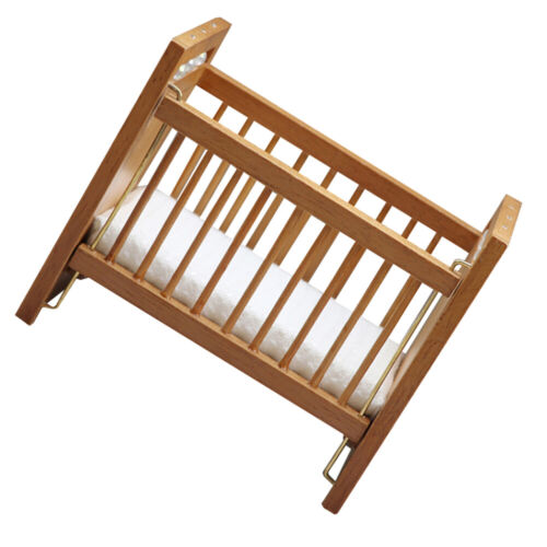 Wooden Cradle for Kids/Toddlers - Miniature White Bed - Picture 1 of 12