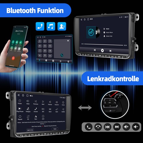 Android 14 4-Core Autoradio Carplay DAB+GPS Navi Für VW GOLF 5 6 Touran Polo EOS - Bild 10 von 15
