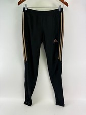 adidas Womens Black Track Pants 3 Stripes Size XS 4-6