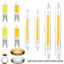 R7S 78mm 118mm COB Glass Tube LED 3W 5W 7W 12W 15W 20W Replace Halogen Lamp GL