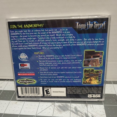 Animorphs - Know the Secret (PC, 2000) Windows 95/98 CD-ROM - Picture 2 of 4