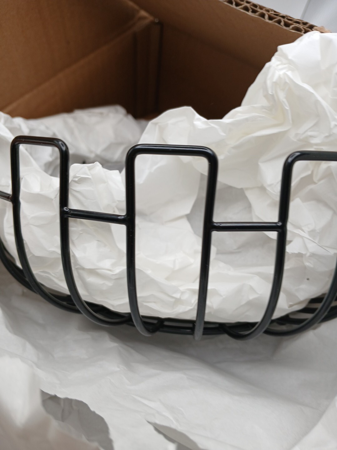 FRUIT & VEG 2 TIER BASKET RACK STORAGE + STAND+BANANA HOLDER BLACK WIRE-S42B