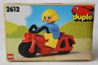 VINTAGE 1989 LEGO DUPLO 2612 BOY & SCOOTER MOTORCYCLE RARE NEW SEALED !