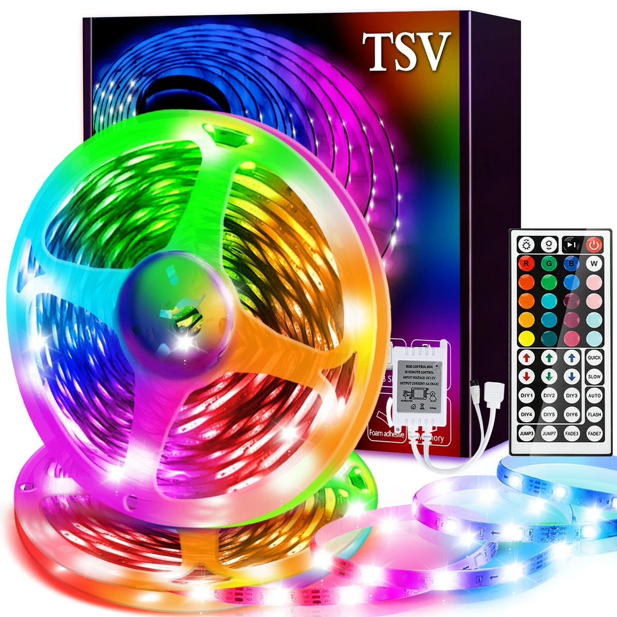 TSV 16.4ft 5M 300LED Waterproof RGB Multicolor Changing Flexible