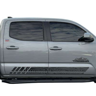 Topography Rocker panel Stripes Decals for Toyota Tacoma off Road 2016-2023 RP2